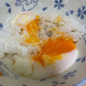 美味！温泉卵で卵かけご飯